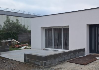 Extension d’une maison d’habitation compris, terrasse garage et murs mitoyens –  la Chapelle Heulin 44 