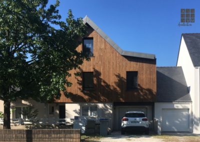 Surélévation d’une maison individuelle, Démolition totale de la surface et création d’un plancher au dessus du garage Nantes 44